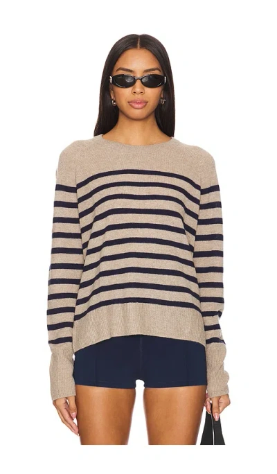 One Grey Day Sloane Cashmere Pullover In Stone Combo