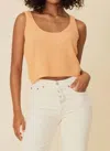 ONE GREY DAY TALIA CASHMERE TANK IN APRICOT