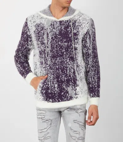 One In A Million Jumpsuit Mohair Pullover Sweater Hoodie In Purple