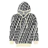 One In A Million Men's Exclamation Pullover Sweater Hoodie In Ecru