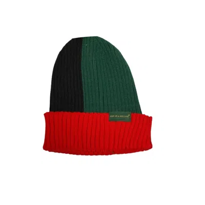 One In A Million Unisex - Beanie Hat In Red/black/green In Multi
