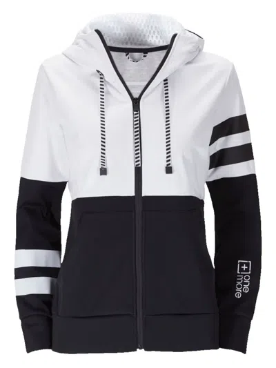 One More Colour-block Zip-up Hoodie