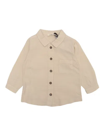 One More In The Family Kids' Button-down Shirt In Grey