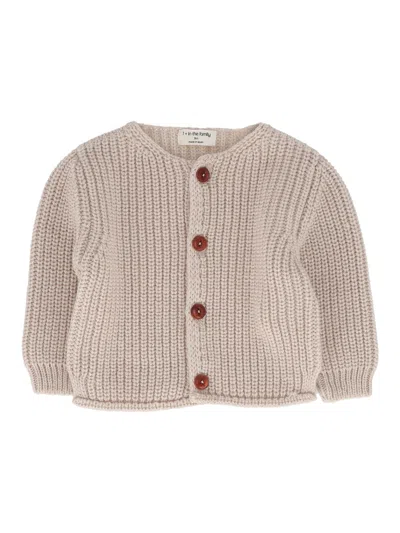 One More In The Family Kids'  Cardigan In Neutral