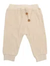 One More In The Family Cream Joggers In White