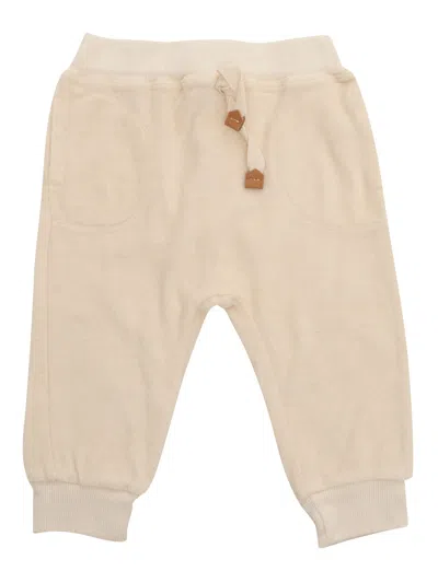 One More In The Family Cream Joggers In White