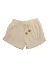 One More In The Family Cream Shorts In White