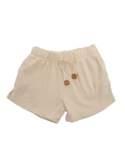 One More In The Family Cream Shorts In White