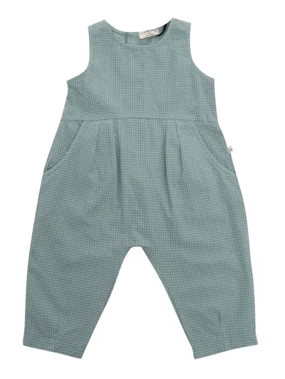 One More In The Family Dark Green One-piece Suit In Grey