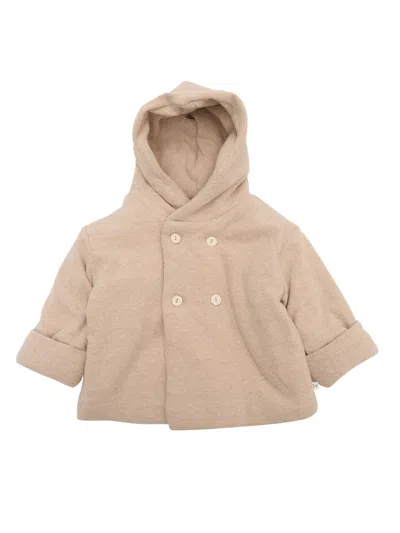 One More In The Family Kids' Padded Jacket Warm Padding Inside In Beige