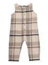 One More In The Family Scottish Patterned Romper In Gray