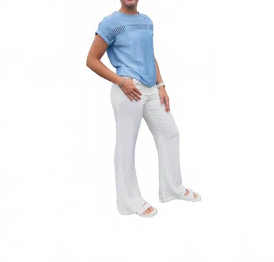 One N More Women's Maren Wide Leg Pants In White