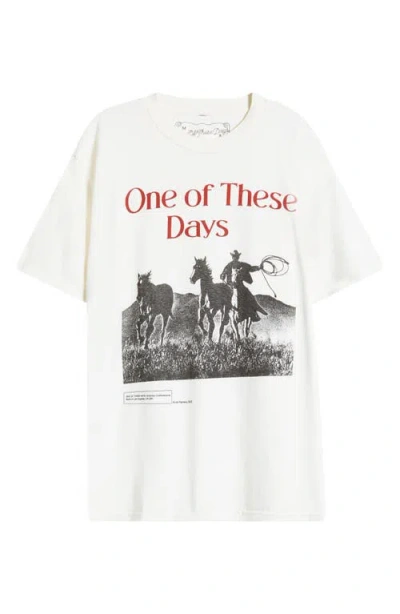 One Of These Days Across The Plains Graphic T-shirt In Bone