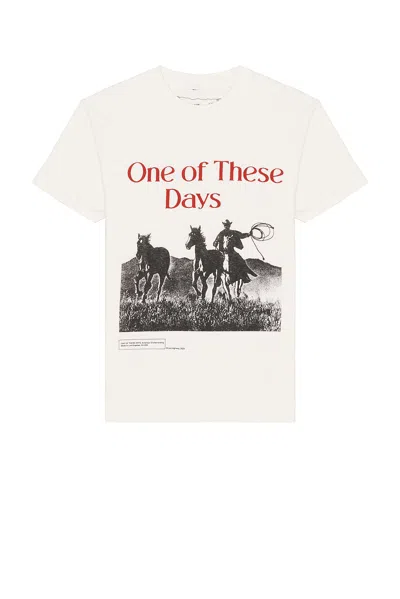 One Of These Days Across The Plains Tee In Bone