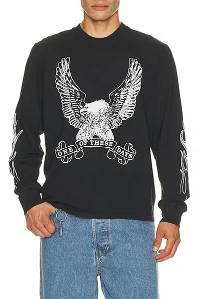 One Of These Days An American Original Long Sleeve Tee Shirt In Black