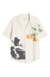 One Of These Days Angel Of The Field Cotton Blend Camp Shirt In Ivory