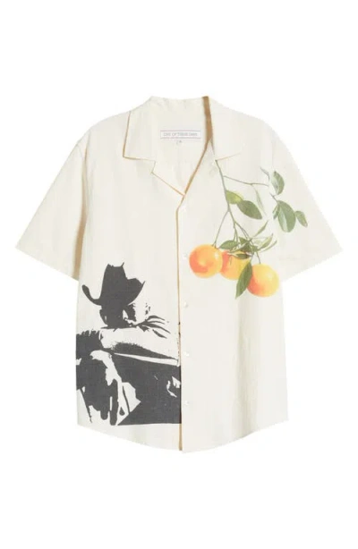 One Of These Days Angel Of The Field Cotton Blend Camp Shirt In Ivory