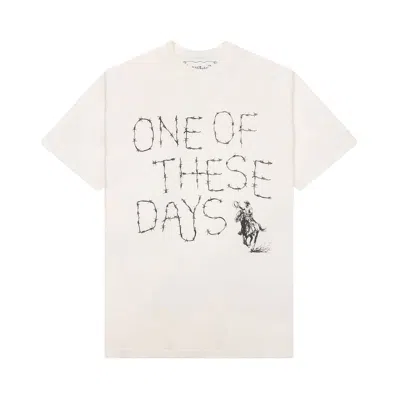 Pre-owned One Of These Days Barbed T-shirt 'bone' | White | Men's Size M