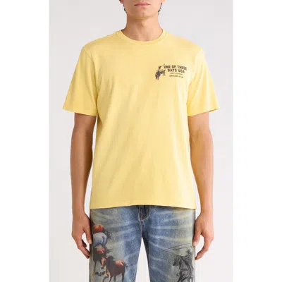 One Of These Days Break On Through Cotton Graphic T-shirt In Orange