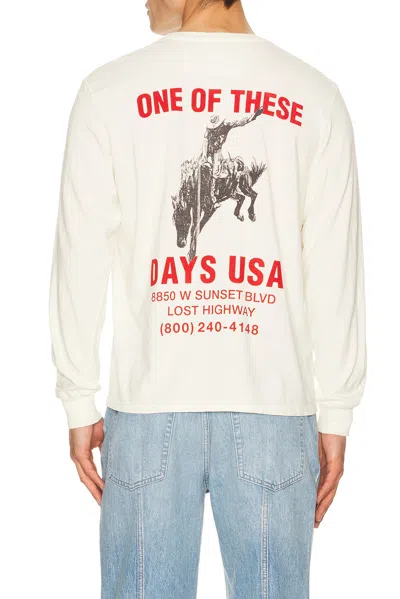 One Of These Days Break On Through Long Sleeve Tshirt In White