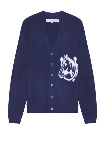 One Of These Days Collegiate Cardigan In Navy