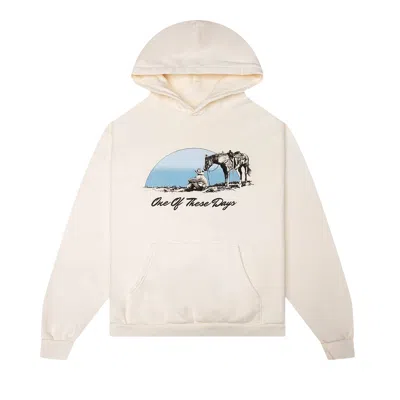 Pre-owned One Of These Days Could Only Remember Pullover Hoodie 'bone' | White | Men's Size Xxl