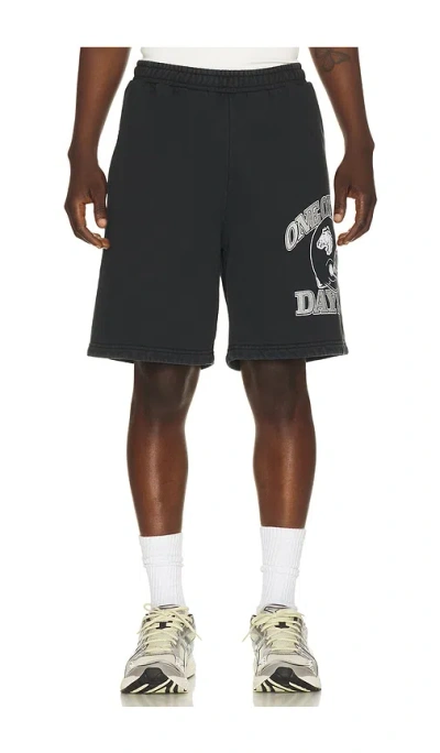 One Of These Days Days Usa Sweatshort In Black