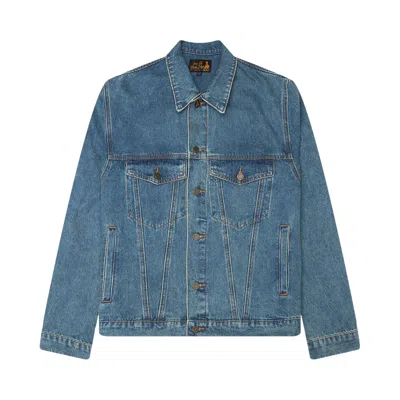Pre-owned One Of These Days Denim Trucker Jacket 'washed Indigo' | Blue | Men's Size L