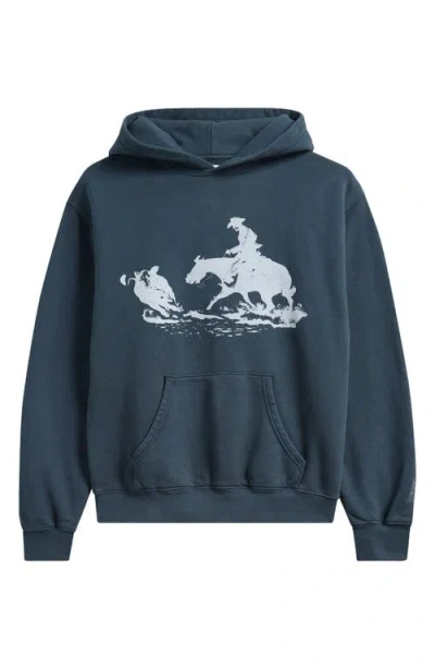 One Of These Days Driftin' Back Graphic Hoodie In Blue