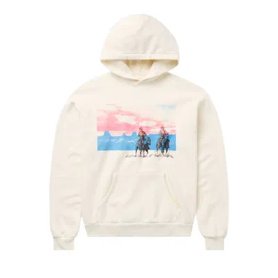 Pre-owned One Of These Days Drifting A Blue Pullover Hoodie 'bone' | Cream | Men's Size L In White