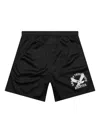 One Of These Days Eagle-logo Mesh Shorts In Black