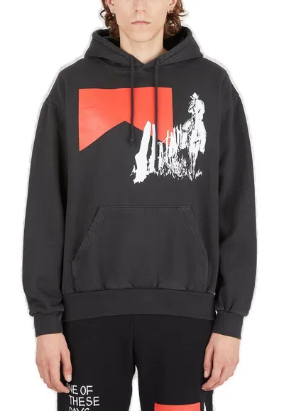One Of These Days Fence Line Hooded Sweatshirt In Black
