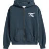 One Of These Days Ford Mustang Cotton Graphic Zip-up Hoodie In Blue