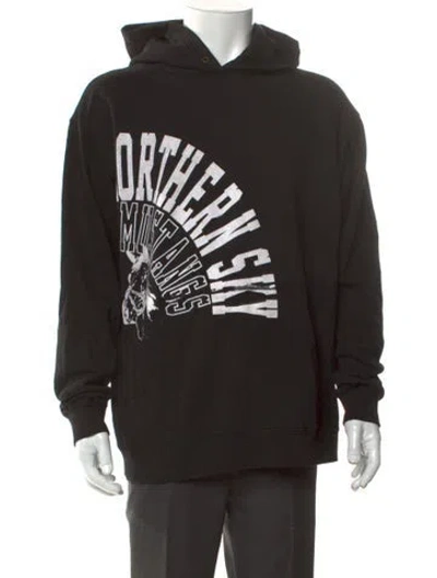 Pre-owned One Of These Days Graphic Print Crew Neck Hoodie In Black