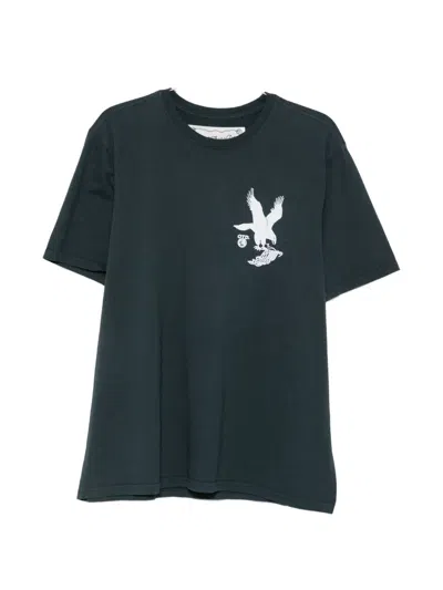 One Of These Days Graphic-print Cotton T-shirt In Green