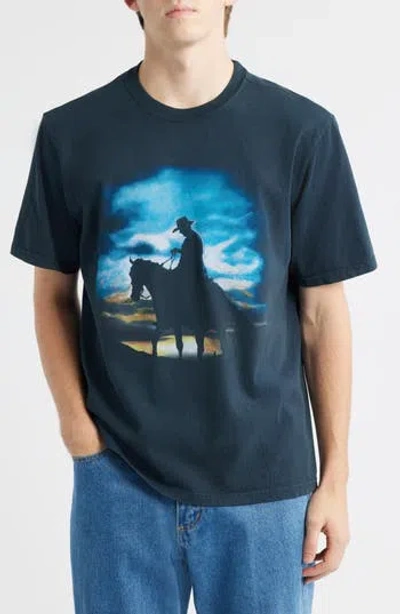 One Of These Days Harvest Moon Tee In Blue