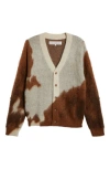 One Of These Days Horse Intarsia V-neck Cardigan In Brown