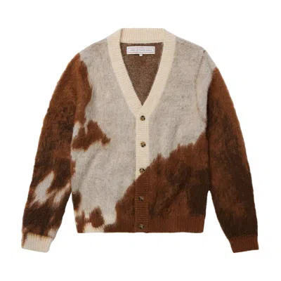 Pre-owned One Of These Days Horse Knit Cardigan 'brown' | Men's Size Xl