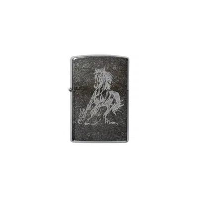 Pre-owned One Of These Days Horse Zippo 'silver' | Men's Size Onesize