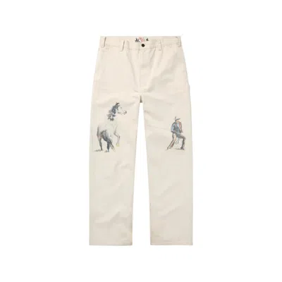 One Of These Days If Not For The Rest Of Time Painters Pant In White