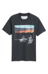 One Of These Days In Another Time Graphic T-shirt In Washed Black
