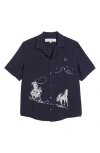 One Of These Days Into The Distance Camp Shirt In Navy