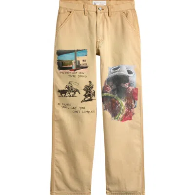 One Of These Days Just Like It Began Painter's Pants In Worn Tan
