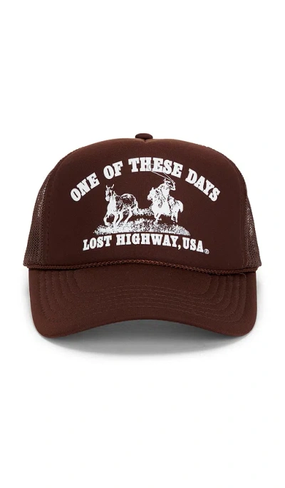 One Of These Days Lost Highway Trucker In Burgundy