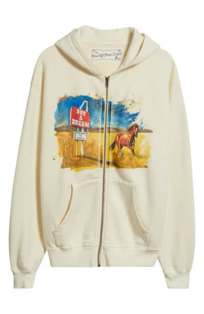 One Of These Days Motel Cotton Zip Hoodie In Multi