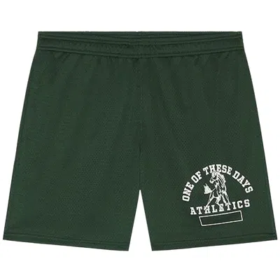 Pre-owned One Of These Days Mustang Athletics Mesh Shorts 'forest Green' | Men's Size Xl
