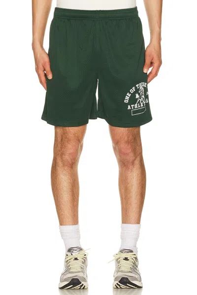 One Of These Days Mustang Athletics Mesh Shorts In Green