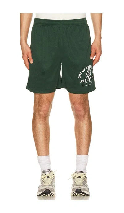One Of These Days Mustang Athletics Mesh Shorts In Green