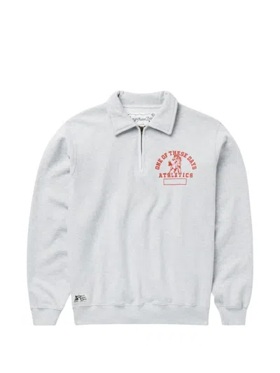 One Of These Days Mustang Athletics Zip Sweatshirt In Gray