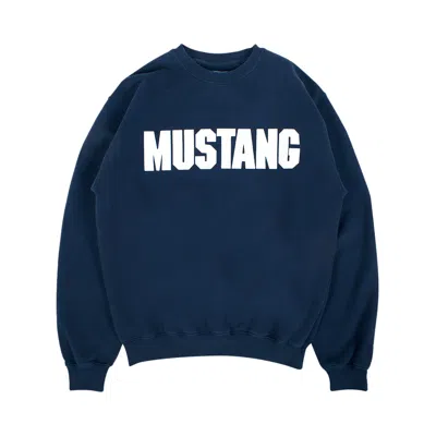 Pre-owned One Of These Days Mustang Crewneck Sweatshirt 'sun Faded Navy' | Blue | Men's Size S